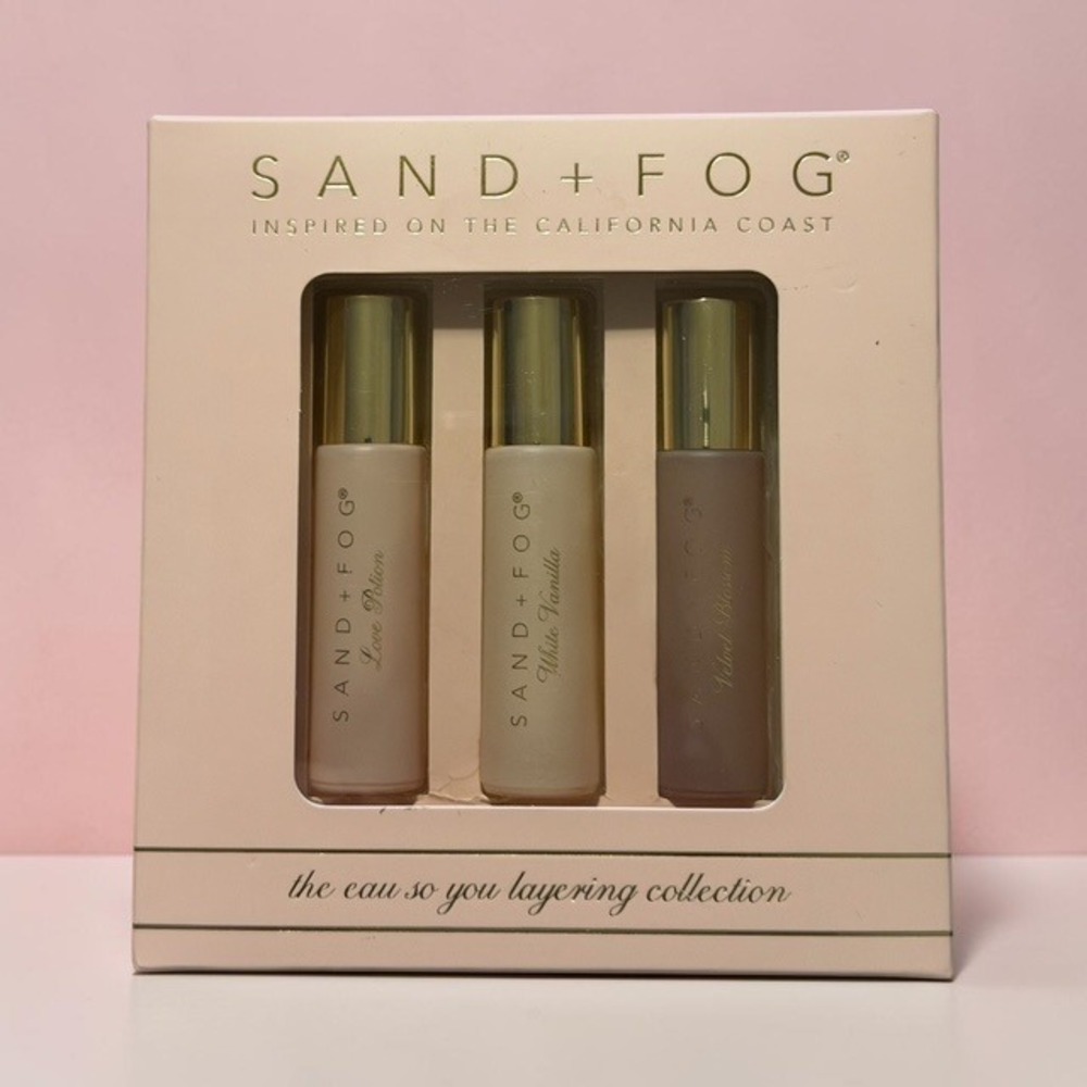 Sand + Fog EDP Oil Roller Layering Love Potion, White Vanilla and Velvet Blossom